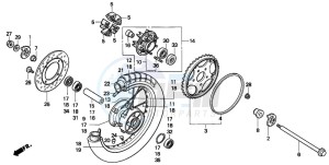 XRV750 AFRICA TWIN drawing REAR WHEEL