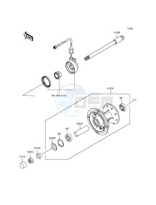 KLX250 KLX250SGF XX (EU ME A(FRICA) drawing Front Hub