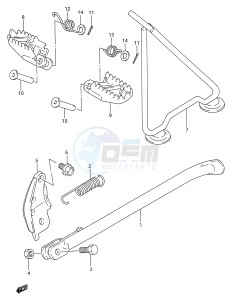 RM250 (E28) drawing STAND - FOOTREST