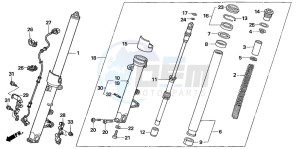 CB1300F CB1300SUPER FOUR drawing FRONT FORK