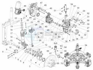 MP3 300 yourban lt erl drawing Fork steering tube - Steering bearing unit