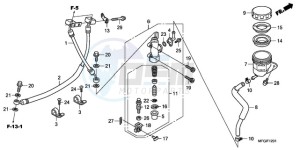 CB600FA3A Australia - (U / ABS ST) drawing REAR BRAKE MASTER CYLINDER (CB600FA/FA3)