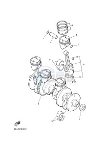 XJR1300C XJR 1300 (2PN4) drawing CRANKSHAFT & PISTON