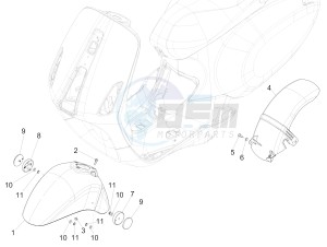 150 Sprint 4T 3V ie (NAFTA) drawing Wheel huosing - Mudguard