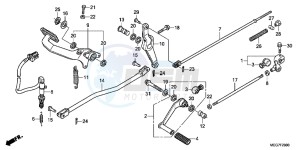 VT750C2BB Shadow E drawing PEDAL (VT750C2B/C2S/CS E,ED,3E,2ED/C/CA)