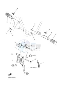 PW50 (2SA2 2SA3) drawing STAND & FOOTREST