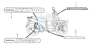 SH50 SCOOPY drawing MARK/STRIPE (3)