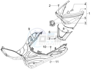 Zip & Zip 100 drawing Central cover - Footrests