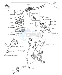 Z1000 ABS ZR1000GGF FR GB XX (EU ME A(FRICA) drawing Front Master Cylinder