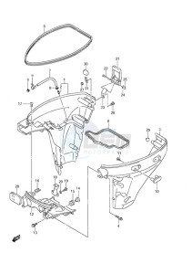 DF 9.9A drawing Side Cover - w/Remote Control