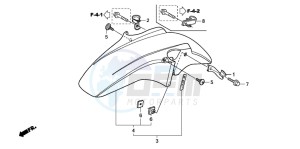 CBF600NA drawing FRONT FENDER