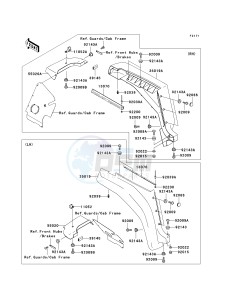 KAF 620 G [MULE 3000] (G6F-G8F) G8F drawing FRONT FENDER-- S- -