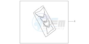 CBR125RWA Australia - (U / BLA) drawing TANK PAD HRC LOGO