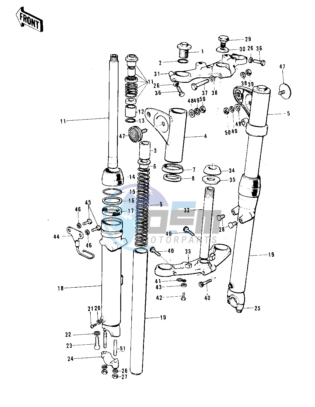 FRONT FORK -- 73-75 F11_F11-A_F11-B- -