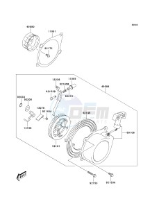 KSF 50 A [KFX50] (A1-A3) [KFX50] drawing RECOIL STARTER