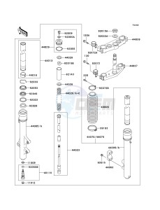 KDX 200 H [KDX200] (H6-H9) [KDX200] drawing FRONT FORK