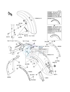 VN 2000 J [VULCAN 2000 CLASSIC LT] (8F-9F) 0J9F drawing FENDERS