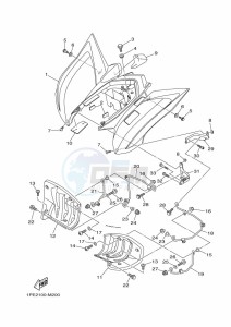 YFM700R (BCXR) drawing REAR FENDER