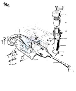 F9 A (-A) 350 drawing AIR CLEANER_MUFFLER -- 72-73 F9_F9-A 350- -