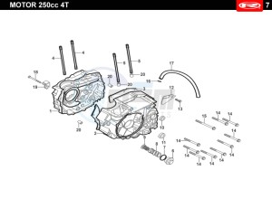 TANGO-250-WHITE drawing COMPLETE ENGINE CASTER