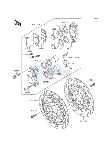 ZX 600 D [NINJA ZX-6] (D1) [NINJA ZX-6] drawing FRONT CALIPER