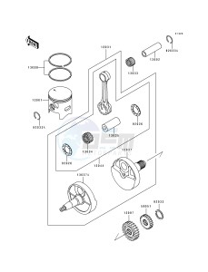 KDX 250 D [KDX250] (D1-D4) [KDX250] drawing CRANKSHAFT_PISTON