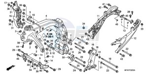 CB1000R9 UK - (E / MPH) drawing FRAME BODY