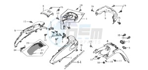 JOYRIDE 200 drawing RR  FENDER ASSY BODY COVER ASSY