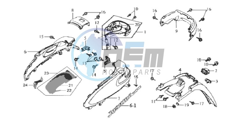 RR  FENDER ASSY BODY COVER ASSY