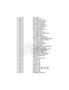 LT-F160 (P2) drawing * COLOR CHART *