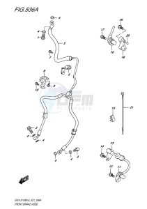 GSX-S 1000 drawing FRONT BRAKE HOSE (NON ABS)