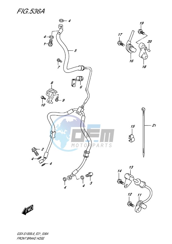 FRONT BRAKE HOSE (NON ABS)