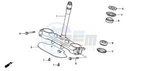 XRV750 AFRICA TWIN drawing STEERING STEM