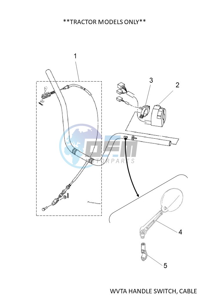 WVTA HANDLE SWITCH, CABLE