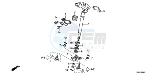 TRX420TEB drawing STEERING SHAFT (STD)