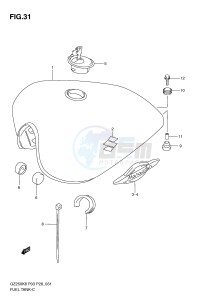 GZ250 (P3) drawing FUEL TANK (MODEL K8 K9)