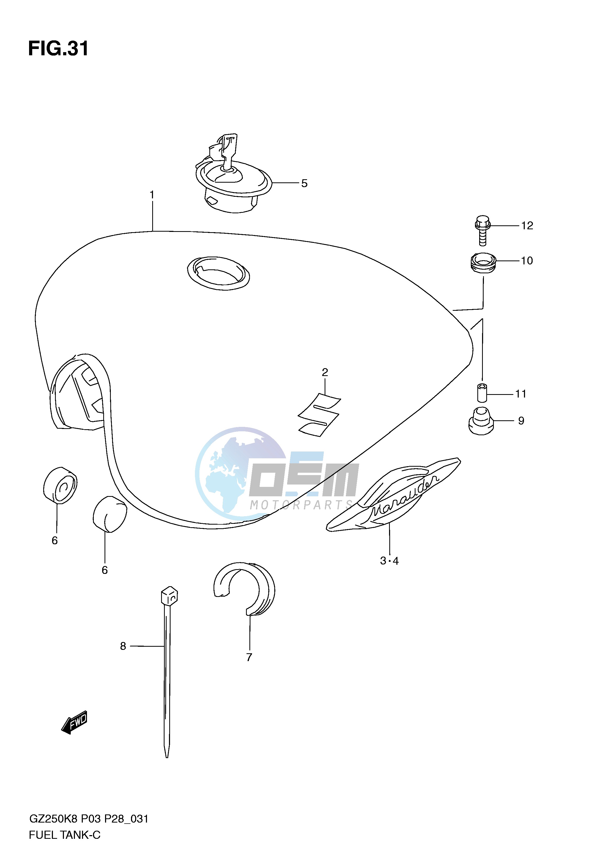 FUEL TANK (MODEL K8 K9)