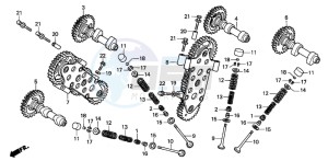 VTR1000SP VTR1000SP-1 drawing CAMSHAFT/VALVE