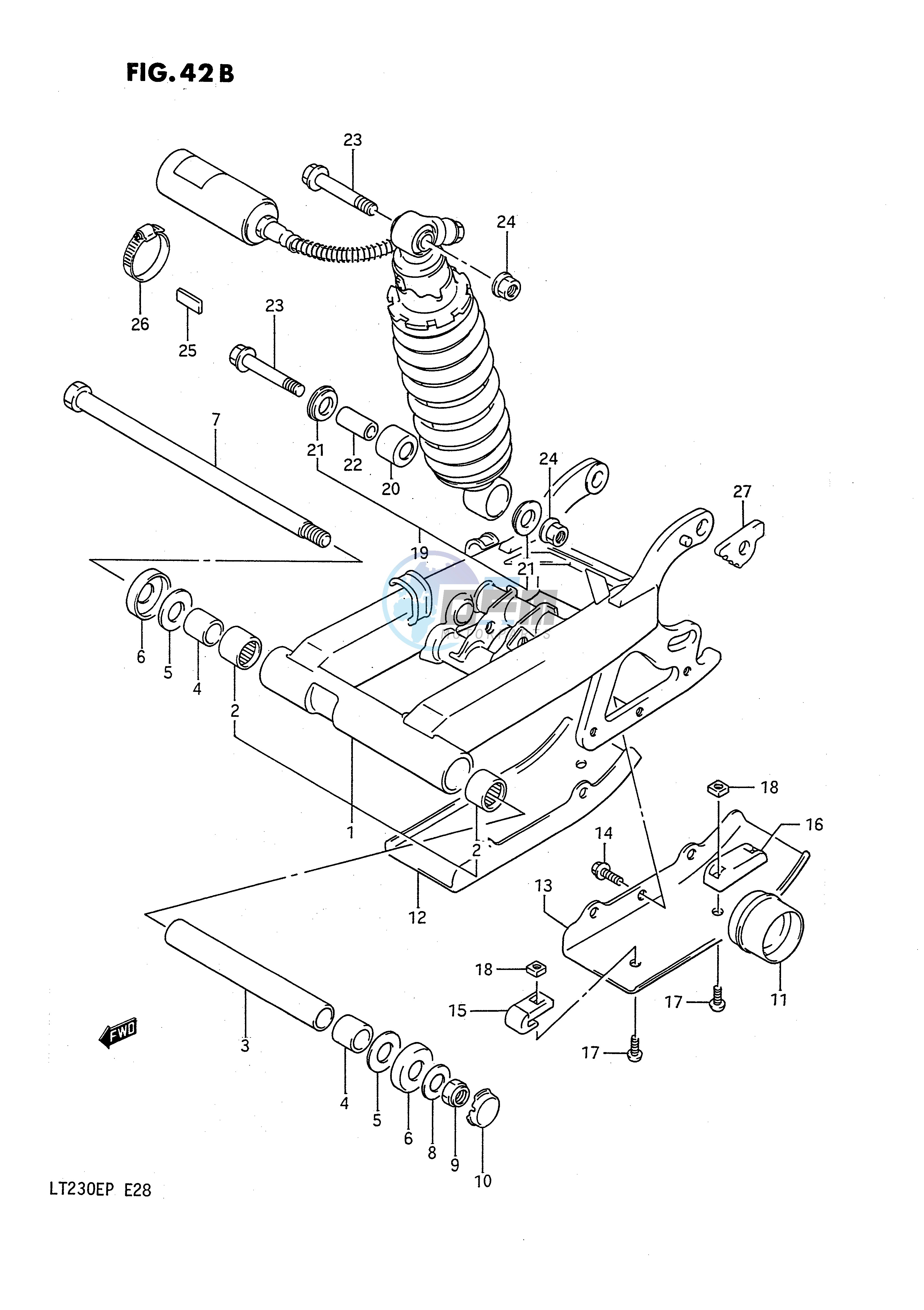 REAR SWINGING ARM (MODEL M N P)