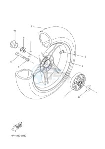 NS50 AEROX (1PH3 1PH3 1PH3) drawing REAR WHEEL