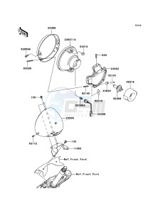 VN1700 CLASSIC TOURER VN1700C9F GB XX (EU ME A(FRICA) drawing Headlight(s)