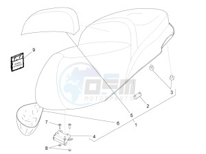 Beverly 350 4t 4v ie e3 ( USA - ca ) USA_CAL drawing Saddle seats - Tool roll