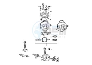 SENDA SM DRD EDITION BLACK - 50 cc drawing CRANKSHAFT-CYLINDER