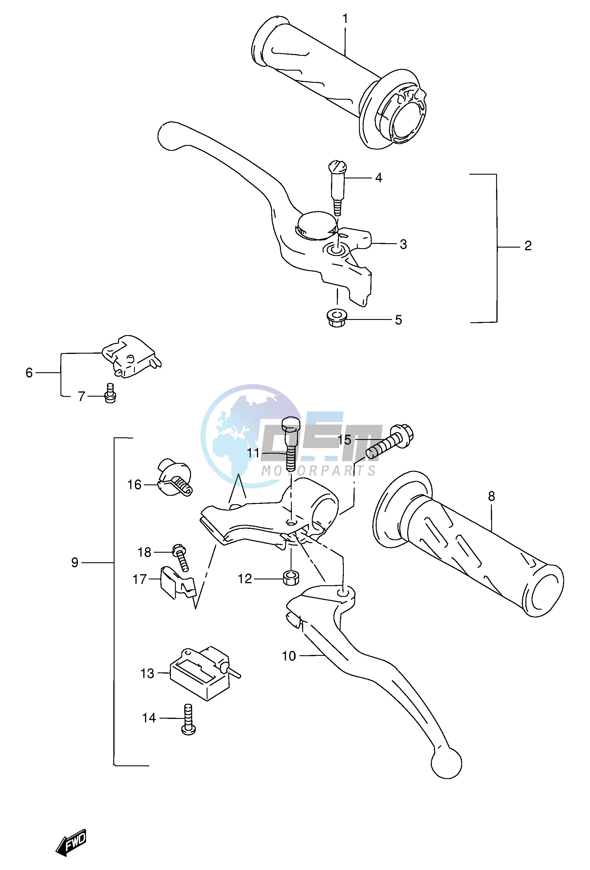 HANDLE LEVER (MODEL W X)