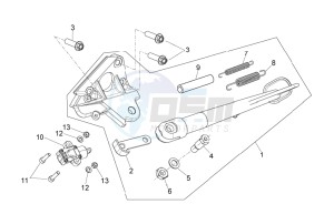 Shiver 750 PA (AA, JP, MAL, T) drawing Central stand