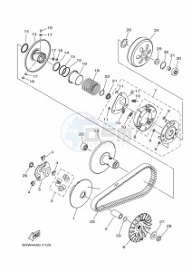 CZD300-A XMAX 300 (BBA4) drawing CRANKCASE COVER 1