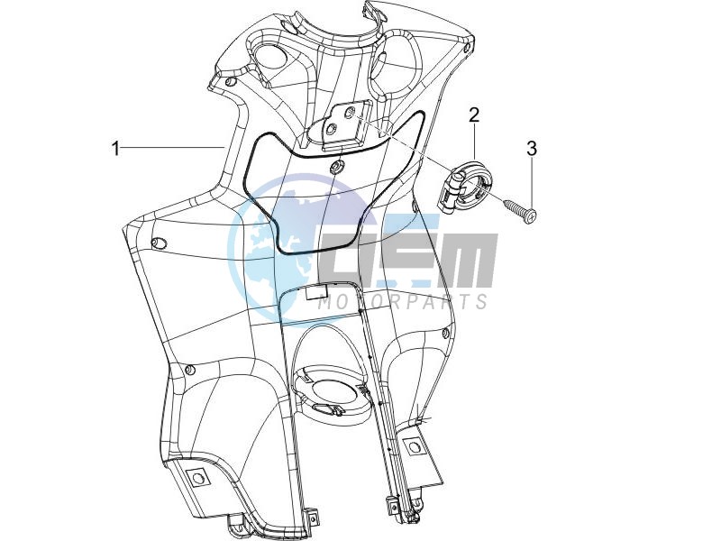 Front glove-box - Knee-guard panel