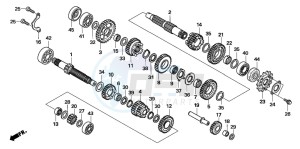 TRX400EX FOURTRAX 400 EX drawing TRANSMISSION (TRX400EX5,6)