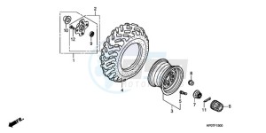 TRX500FMA Australia - (U) drawing REAR WHEEL