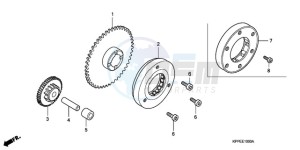 CBR125RW9 UK - (E / WH) drawing STARTING CLUTCH